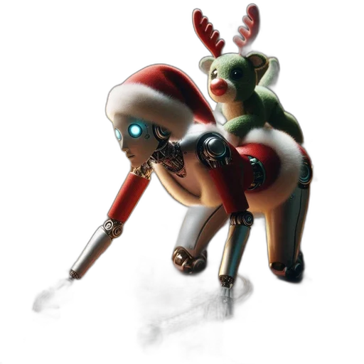 robot, creature, animal, staff transparent PNG cut-out