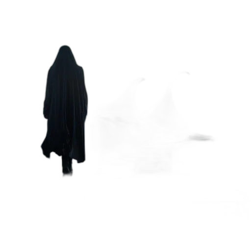 dress, jacket, mask, staff transparent PNG cut-out