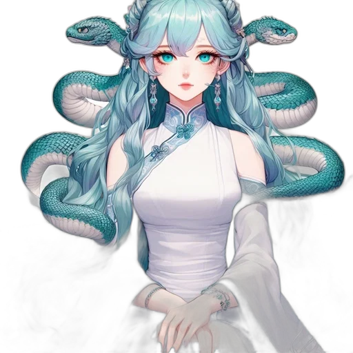 staff, dragon, creature, dress transparent PNG cut-out