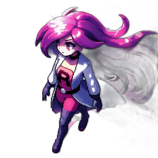 staff, jacket, hair, creature transparent PNG cut-out