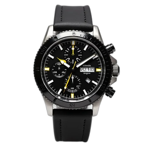 black, wristwatch, strap, displayed transparent PNG cut-out