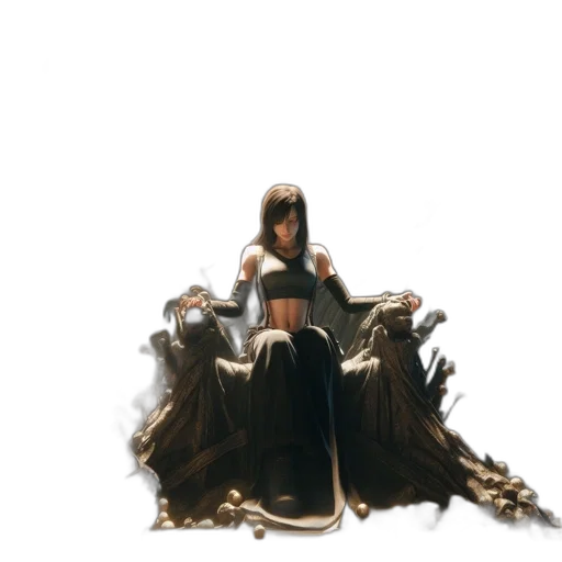 dress, crown, staff, weapon transparent PNG cut-out