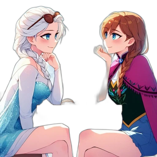 dress, crown, face, anime transparent PNG cut-out