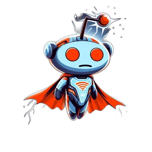 robot, crown, staff, creature transparent PNG cut-out