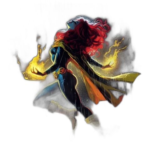 dragon, hair, mask, jacket transparent PNG cut-out