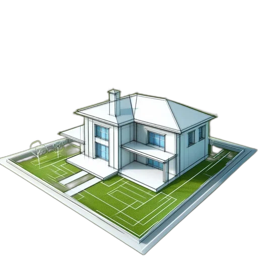 building, 3d render, concept art, photorealistic transparent PNG cut-out