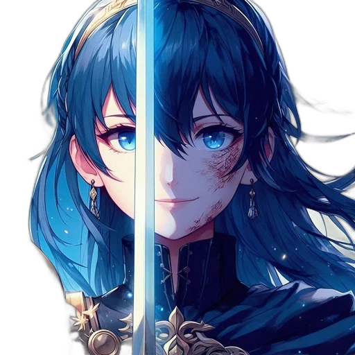 sword, weapon, face, crown transparent PNG cut-out