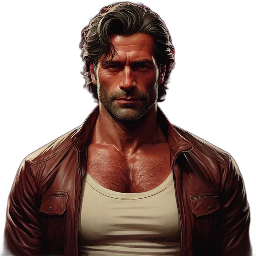 jacket, comic book art, concept art, photorealistic transparent PNG cut-out
