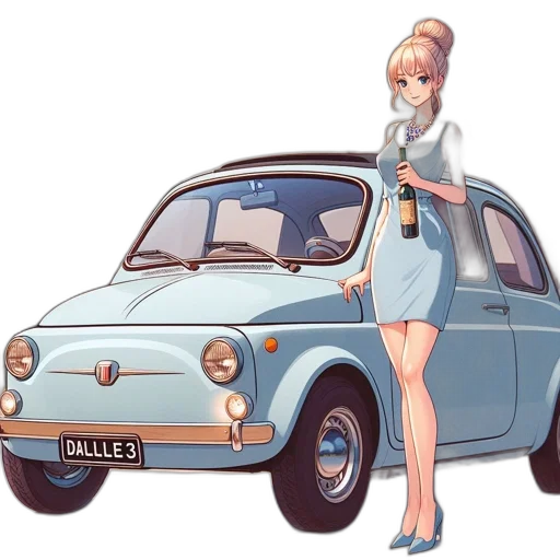 car, dress, anime, concept art transparent PNG cut-out