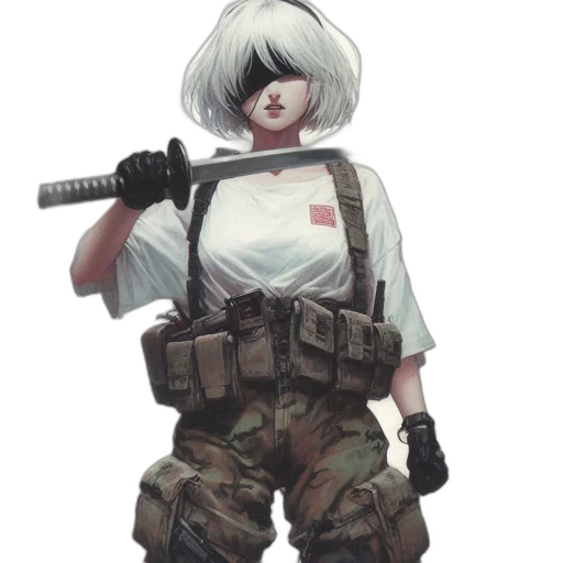 weapon, staff, jacket, concept art transparent PNG cut-out
