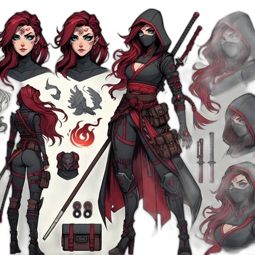 concept art, fantasy art, comic book art, pixel art transparent PNG cut-out