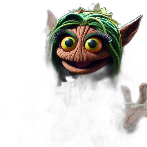 staff, mask, creature, face transparent PNG cut-out