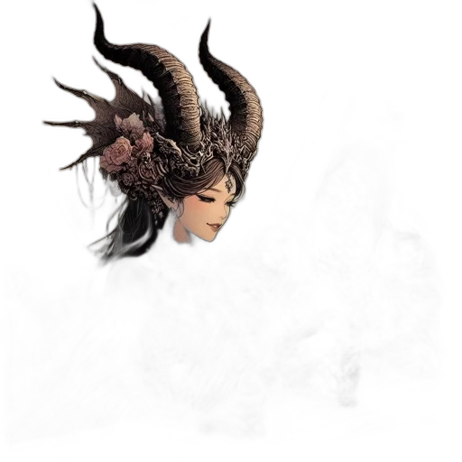 dragon, mask, creature, hair transparent PNG cut-out