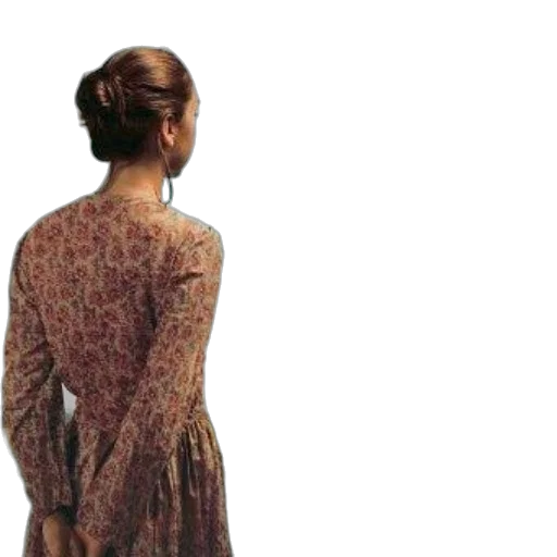 dress, staff, jacket, hair transparent PNG cut-out