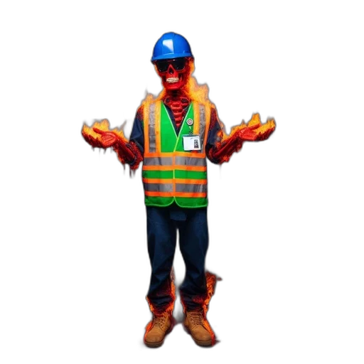 staff, robot, jacket, face transparent PNG cut-out