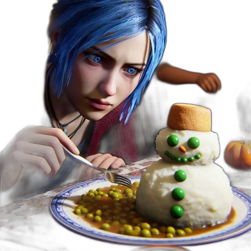 food, concept art, photorealistic, 3d render transparent PNG cut-out