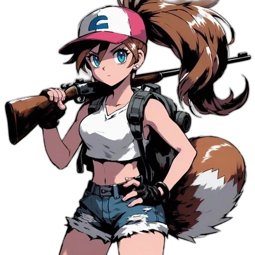 weapon, animal, staff, hat transparent PNG cut-out