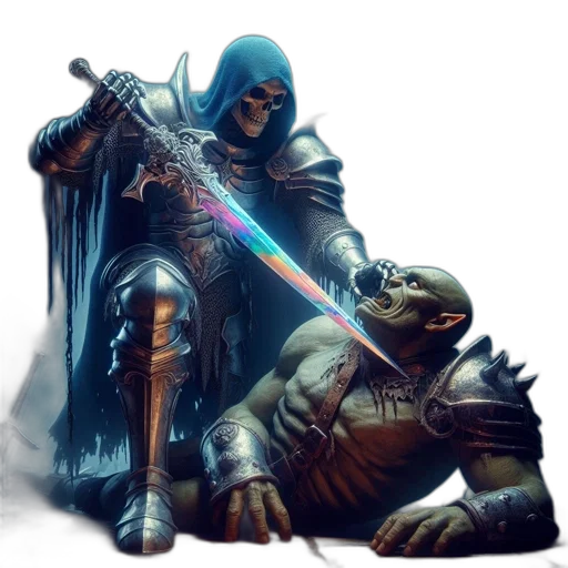 sword, weapon, staff, fantasy art transparent PNG cut-out