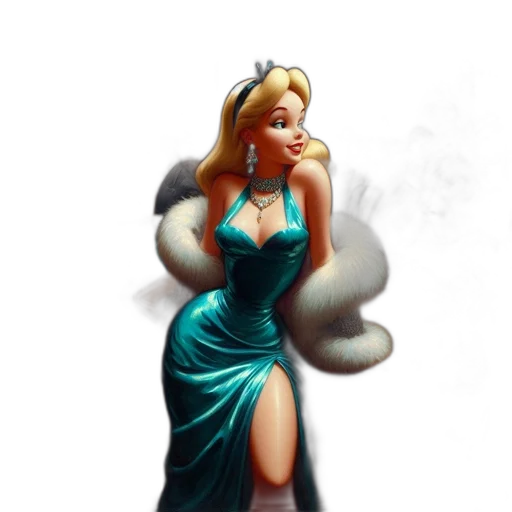 dress, jewelry, fantasy art, concept art transparent PNG cut-out