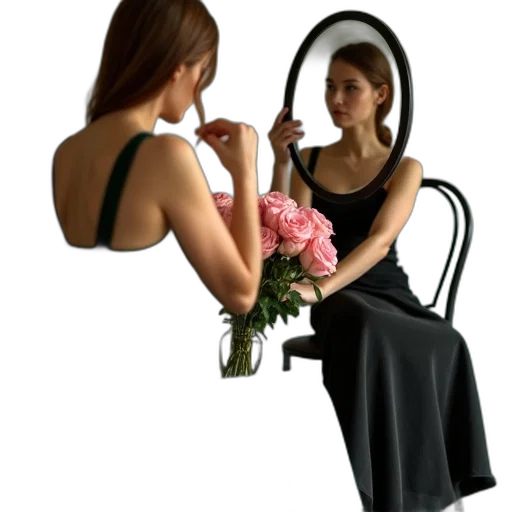 dress, jewelry, face, staff transparent PNG cut-out