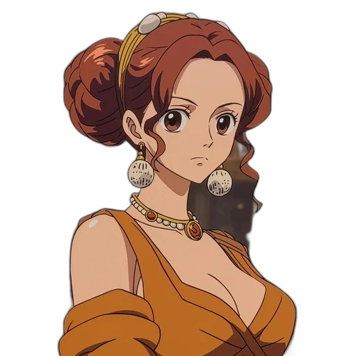dress, jewelry, crown, staff transparent PNG cut-out