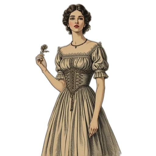 dress, jewelry, concept art, photorealistic transparent PNG cut-out