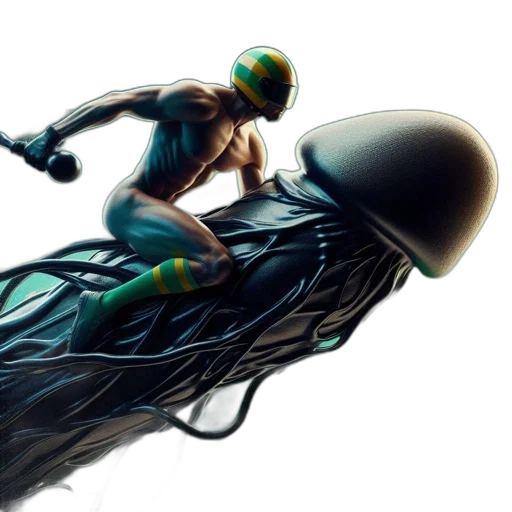 robot, concept art, 3d render, cyberpunk transparent PNG cut-out