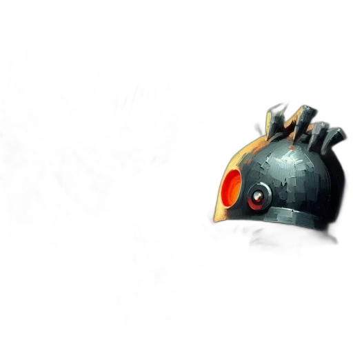 crown, mask, robot, weapon transparent PNG cut-out