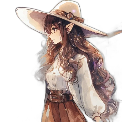 hat, staff, dress, jacket transparent PNG cut-out