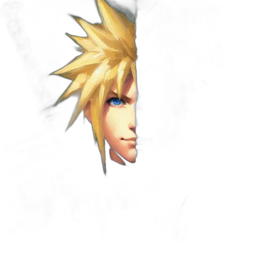 face, hair, mask, weapon transparent PNG cut-out