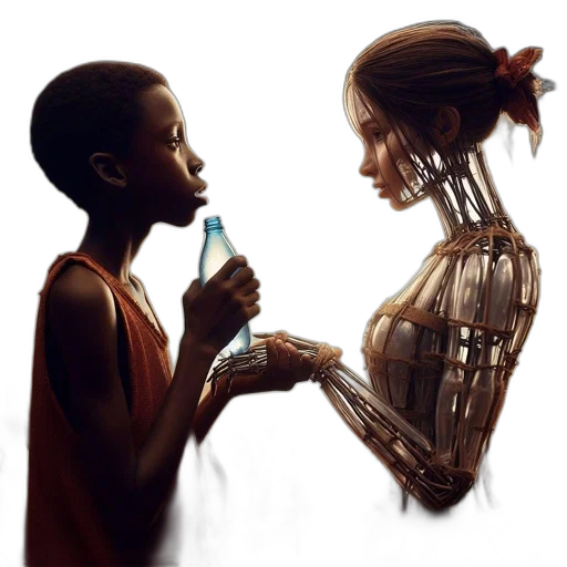 robot, dress, concept art, cyberpunk transparent PNG cut-out