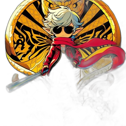 dragon, staff, comic book art, concept art transparent PNG cut-out