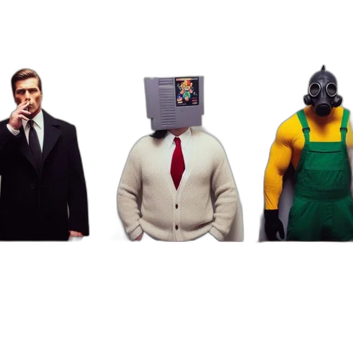 robot, mask, jacket, concept art transparent PNG cut-out
