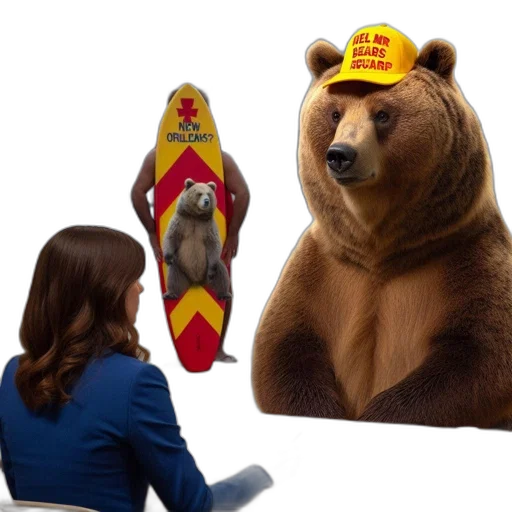 animal, large, brown, bear transparent PNG cut-out