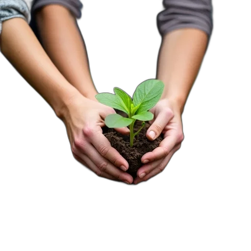 group, people, planting, small transparent PNG cut-out