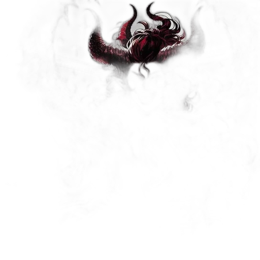 dragon, creature, mask, hair transparent PNG cut-out