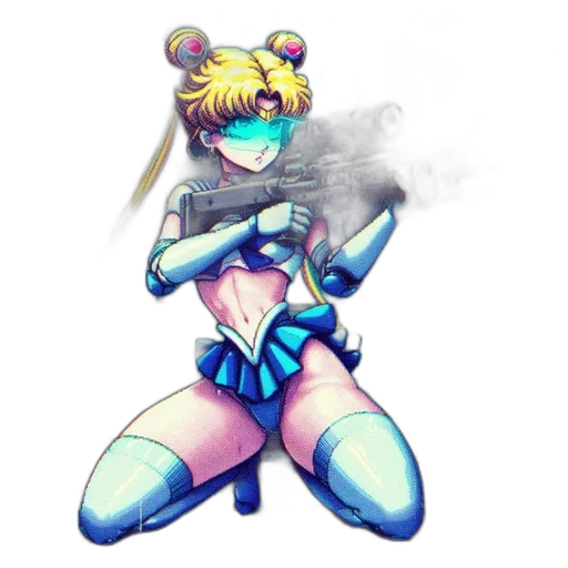 robot, weapon, cyberpunk, anime transparent PNG cut-out
