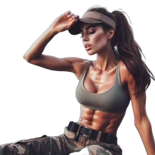 photorealistic, concept art, earth tones, woman transparent PNG cut-out