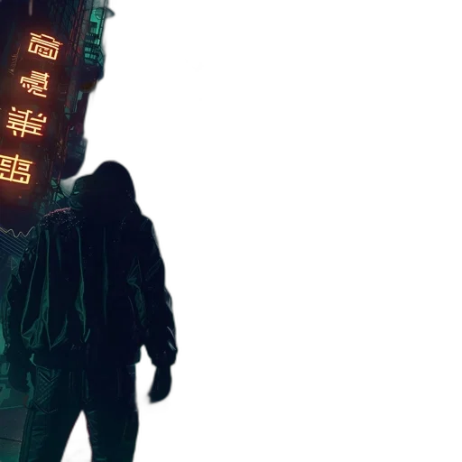 robot, jacket, cyberpunk, concept art transparent PNG cut-out