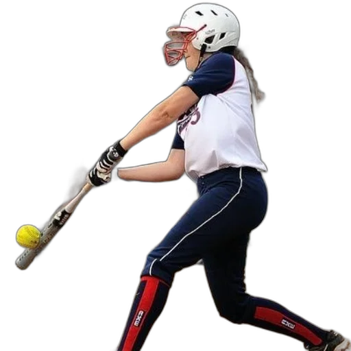 female, softball, player, white transparent PNG cut-out