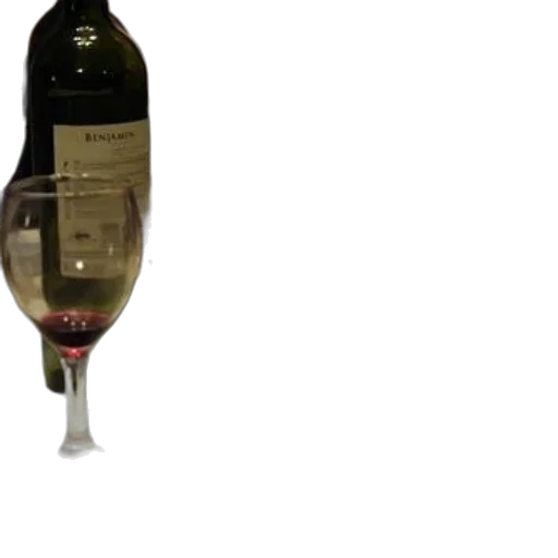 bottle, staff, 3d render, wine transparent PNG cut-out