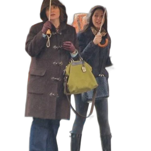 umbrella, jacket, staff, hat transparent PNG cut-out