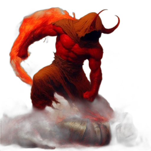 dragon, creature, staff, mask transparent PNG cut-out