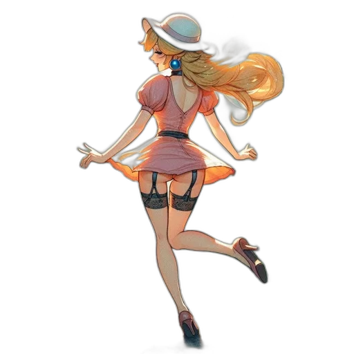dress, staff, hat, concept art transparent PNG cut-out