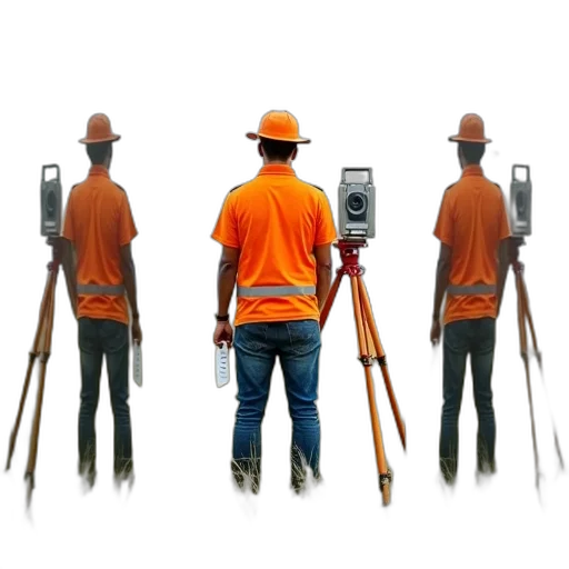 staff, robot, 3d render, man transparent PNG cut-out