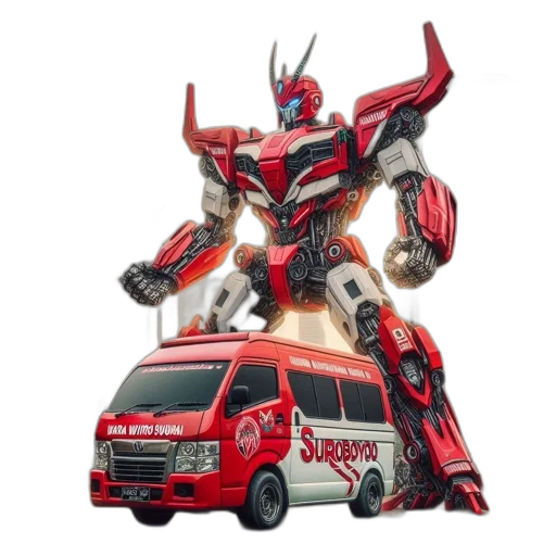 robot, car, concept art, 3d render transparent PNG cut-out