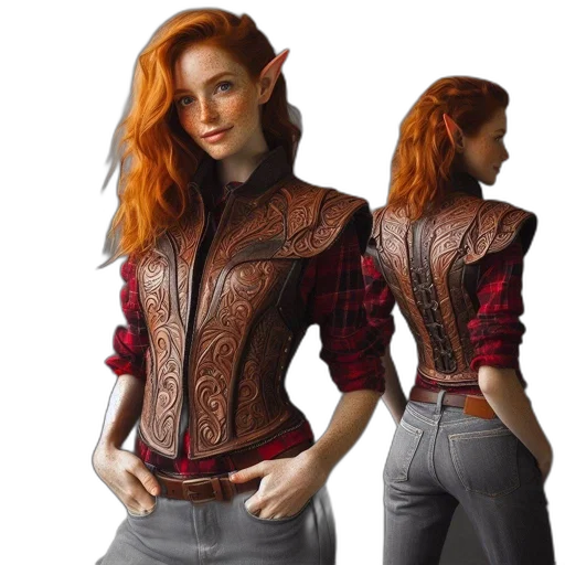 jacket, fantasy art, concept art, 3d render transparent PNG cut-out