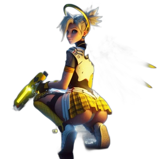 staff, weapon, dress, robot transparent PNG cut-out