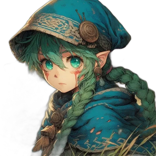 face, hat, dragon, staff transparent PNG cut-out