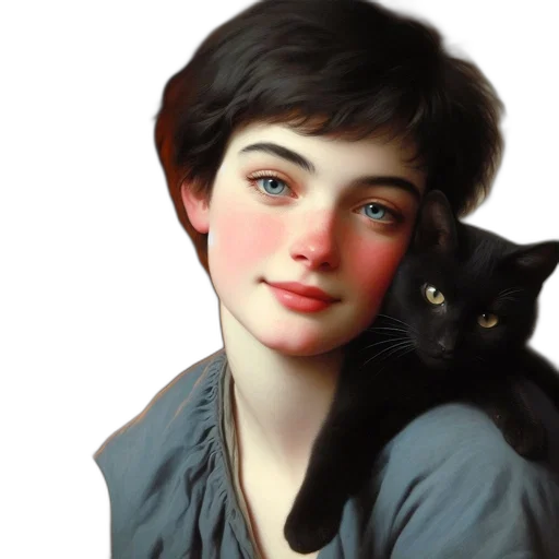 face, animal, photorealistic, oil painting transparent PNG cut-out